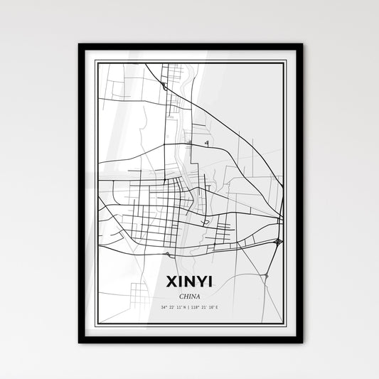 Xinyi China - Scandinavian Style City Map for Modern Home Decor