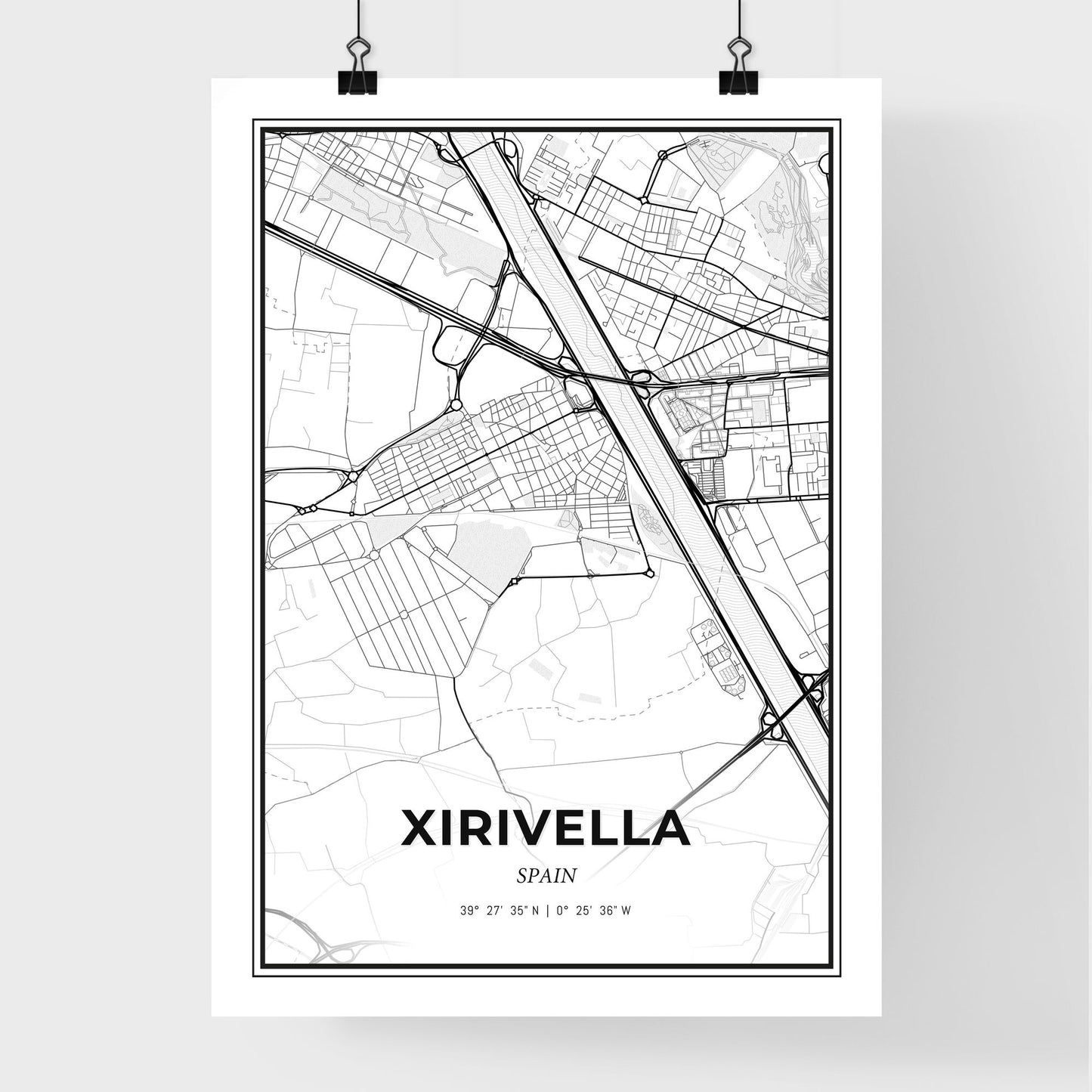 Xirivella Spain - Premium City Map Poster