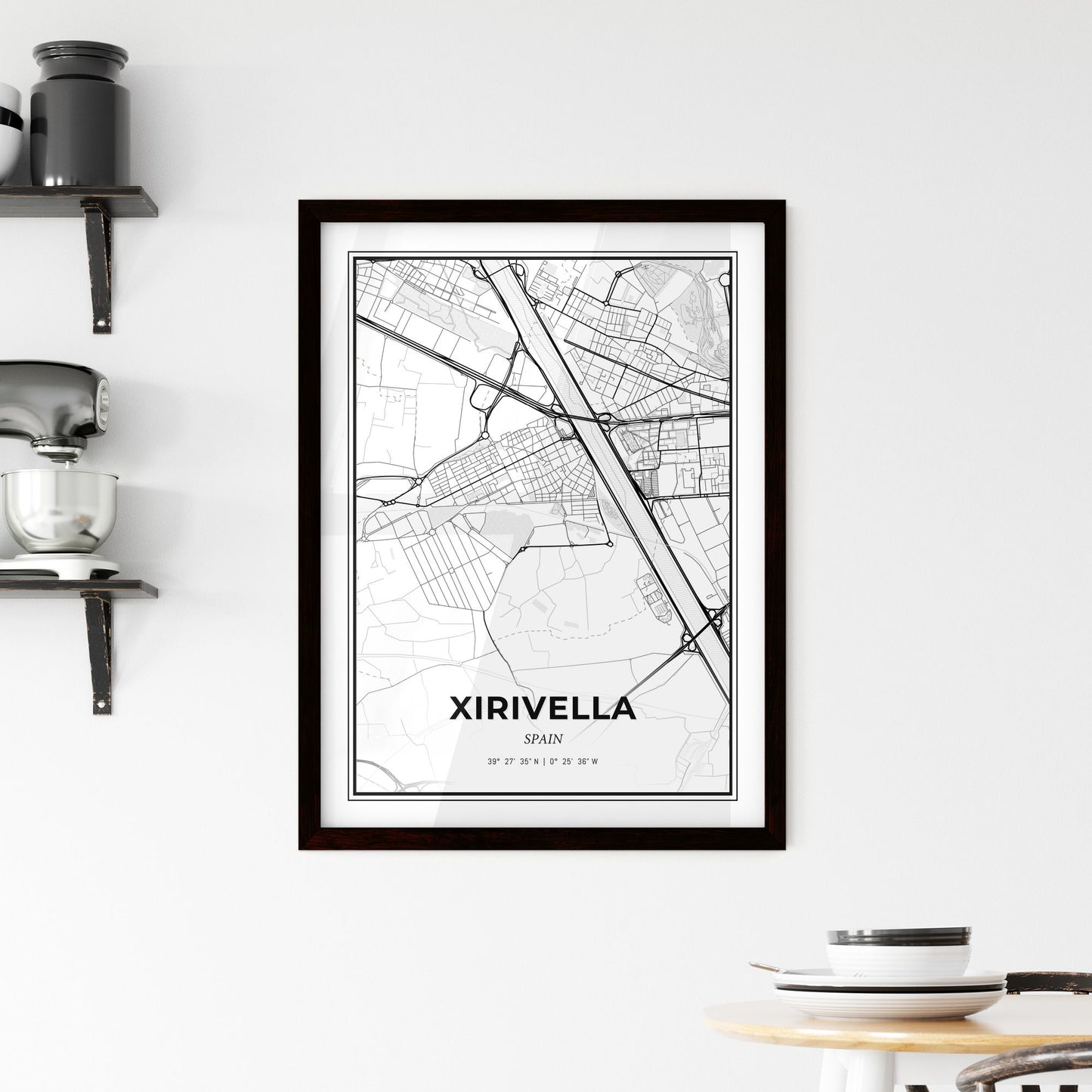 Xirivella Spain - Minimal City Map