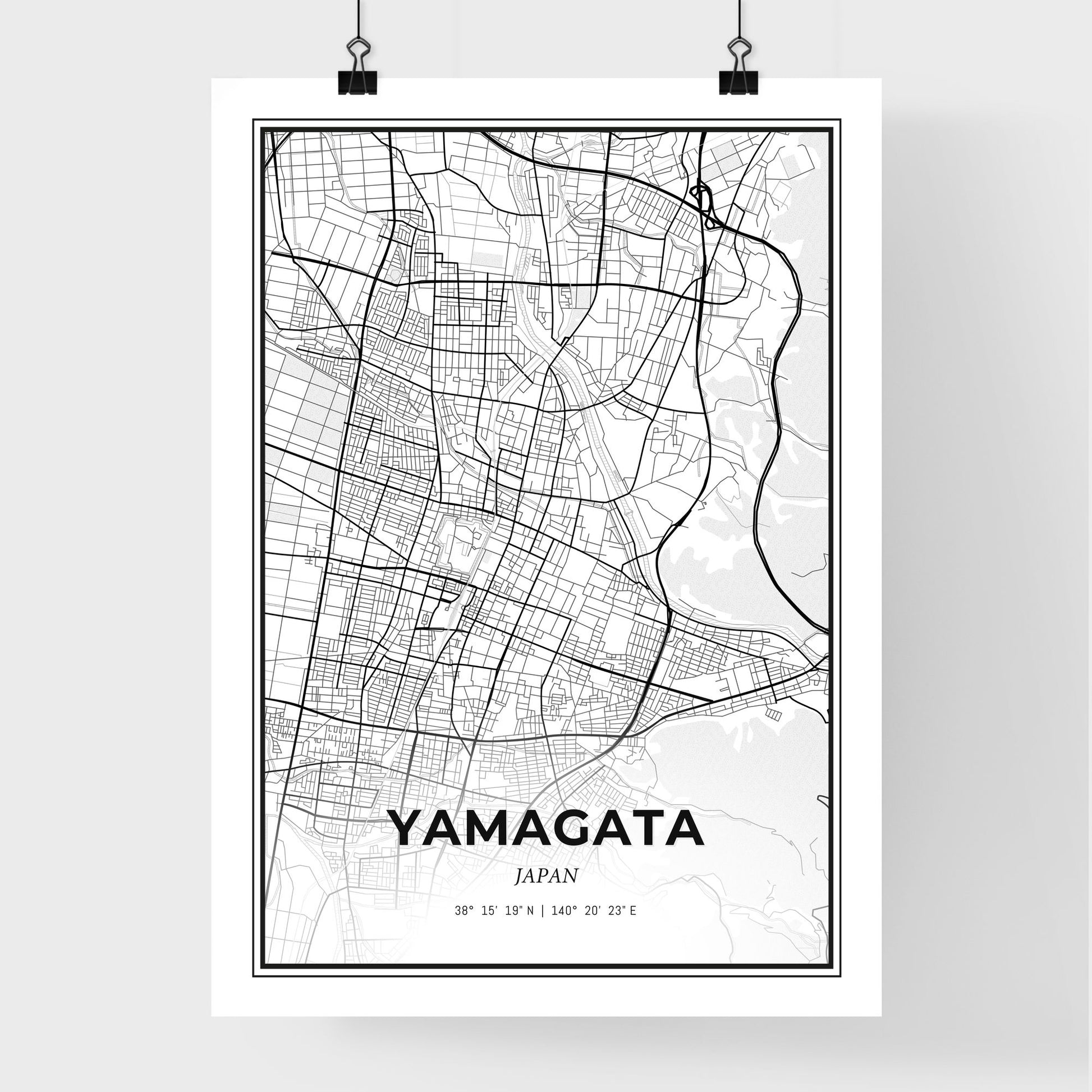 Yamagata Japan - Premium City Map Poster