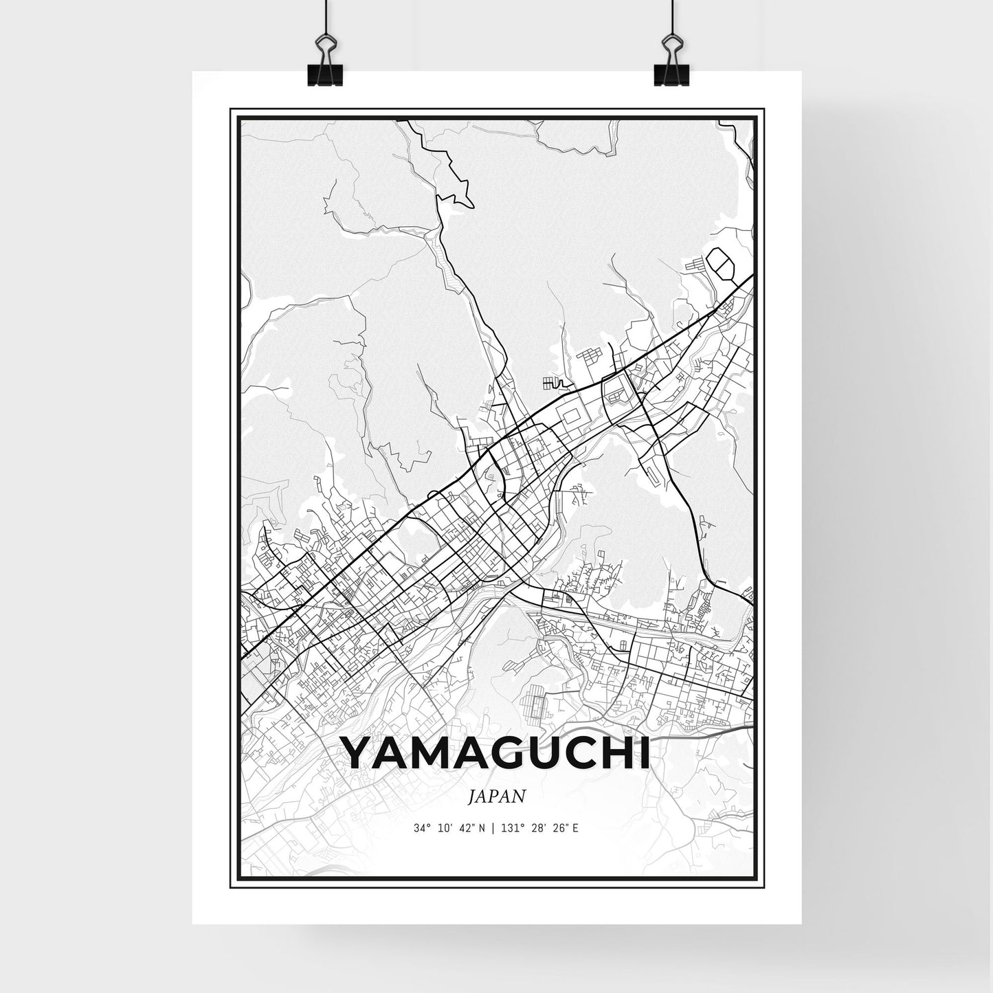 Yamaguchi Japan - Premium City Map Poster