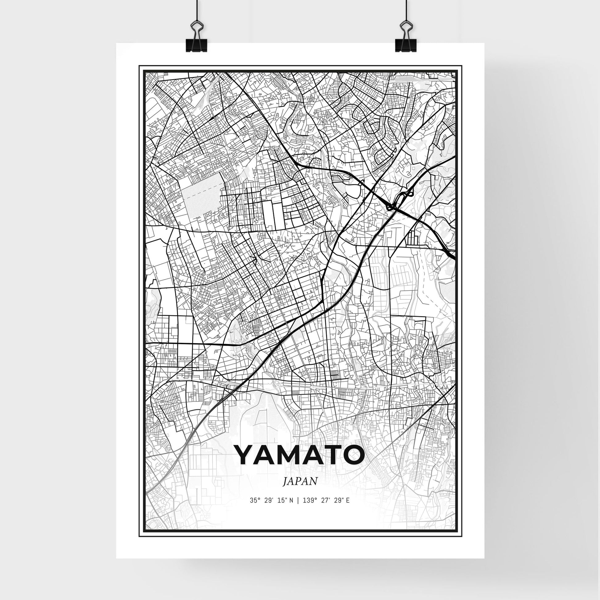 Yamato Japan - Premium City Map Poster