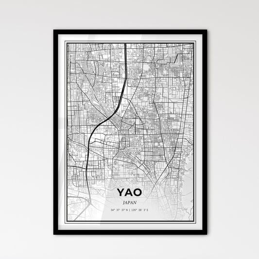 Yao Japan - Scandinavian Style City Map for Modern Home Decor