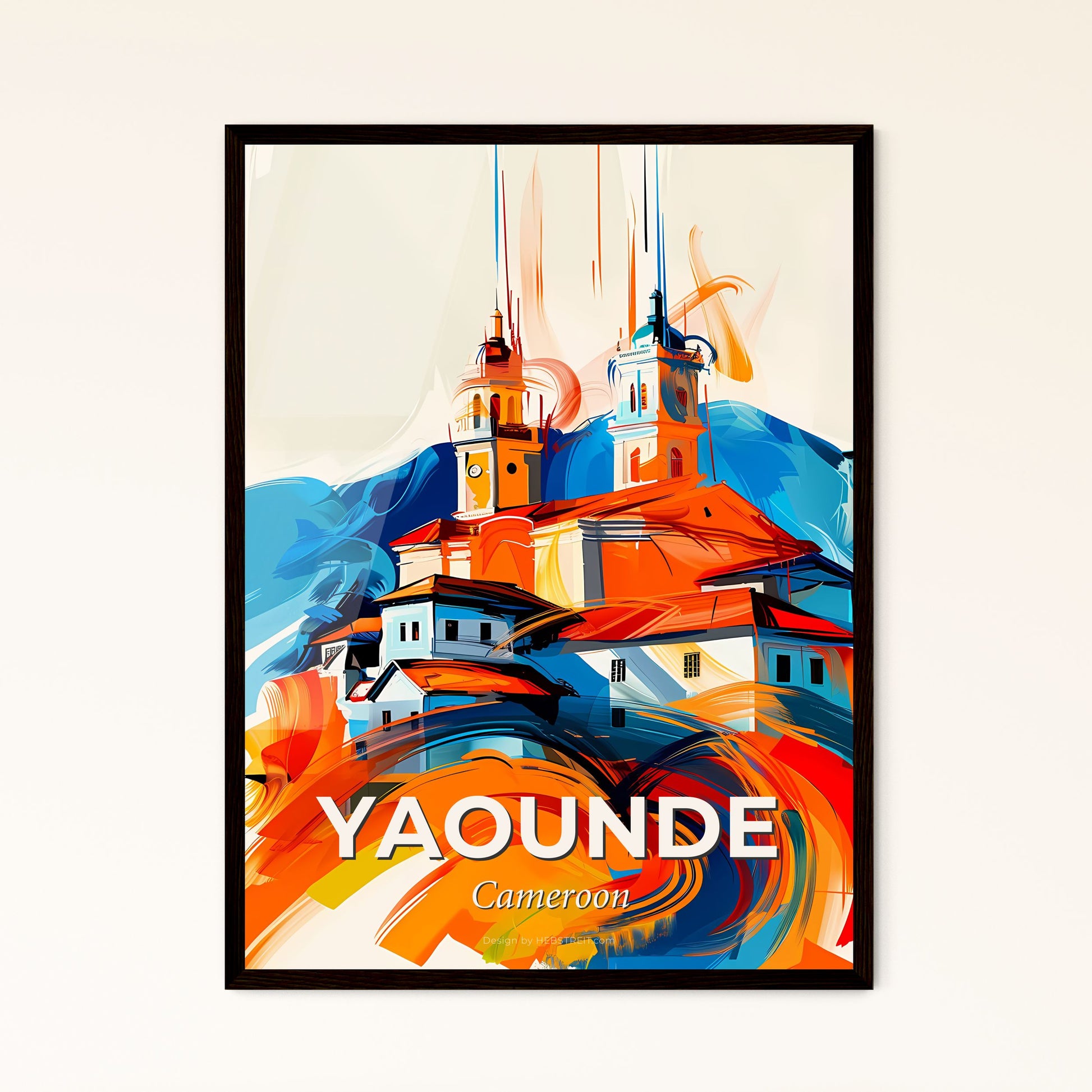 Vibrant Yaounde, Cameroon - A Painting Of Disneyland Paris With Towers