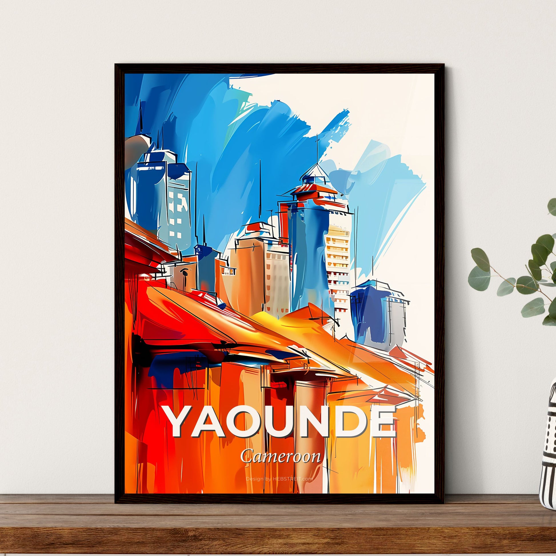 Vibrant Yaounde, Cameroon - A Painting Of A City