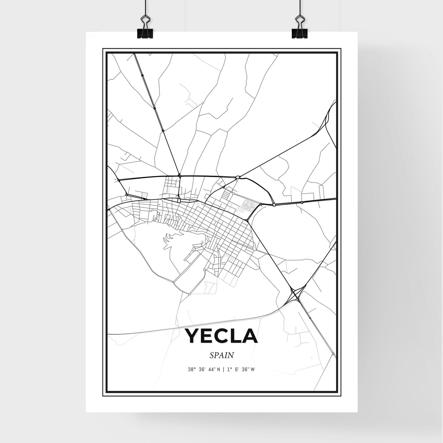 Yecla Spain - Premium City Map Poster