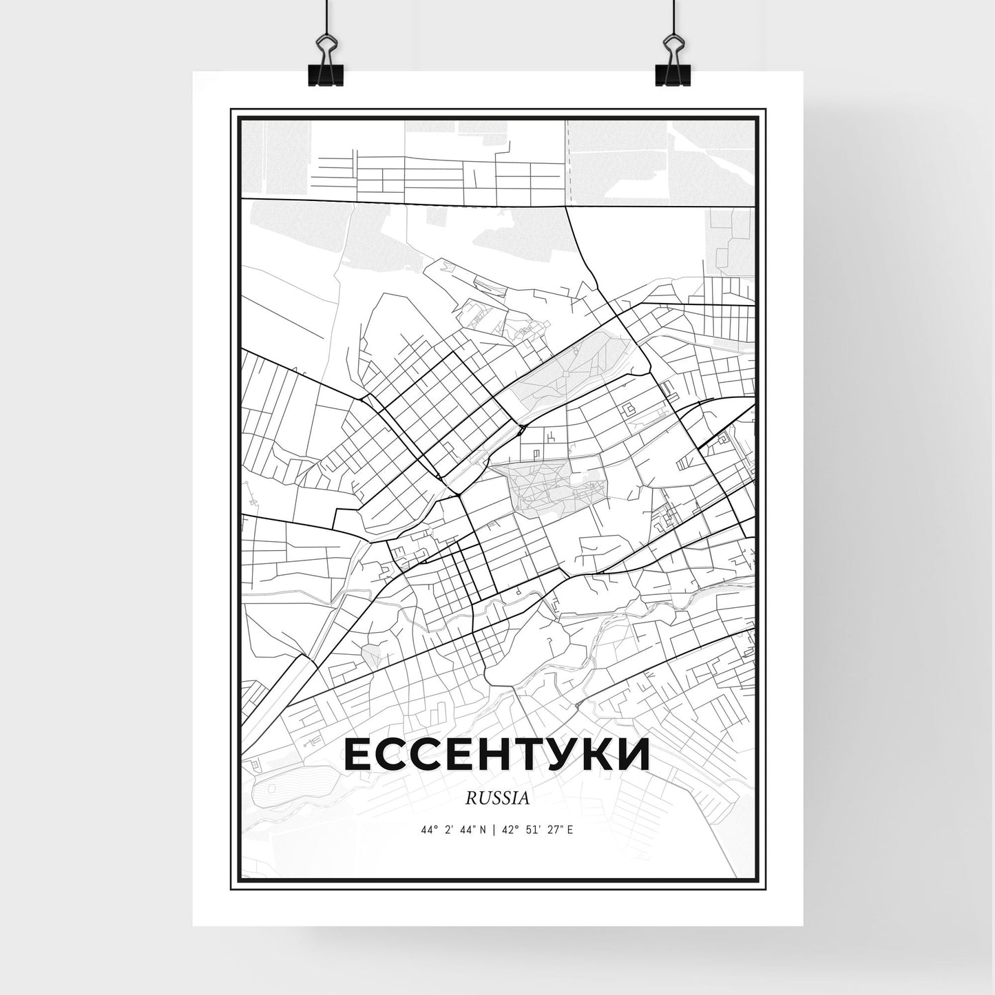 Yessentuki Russia - Premium City Map Poster