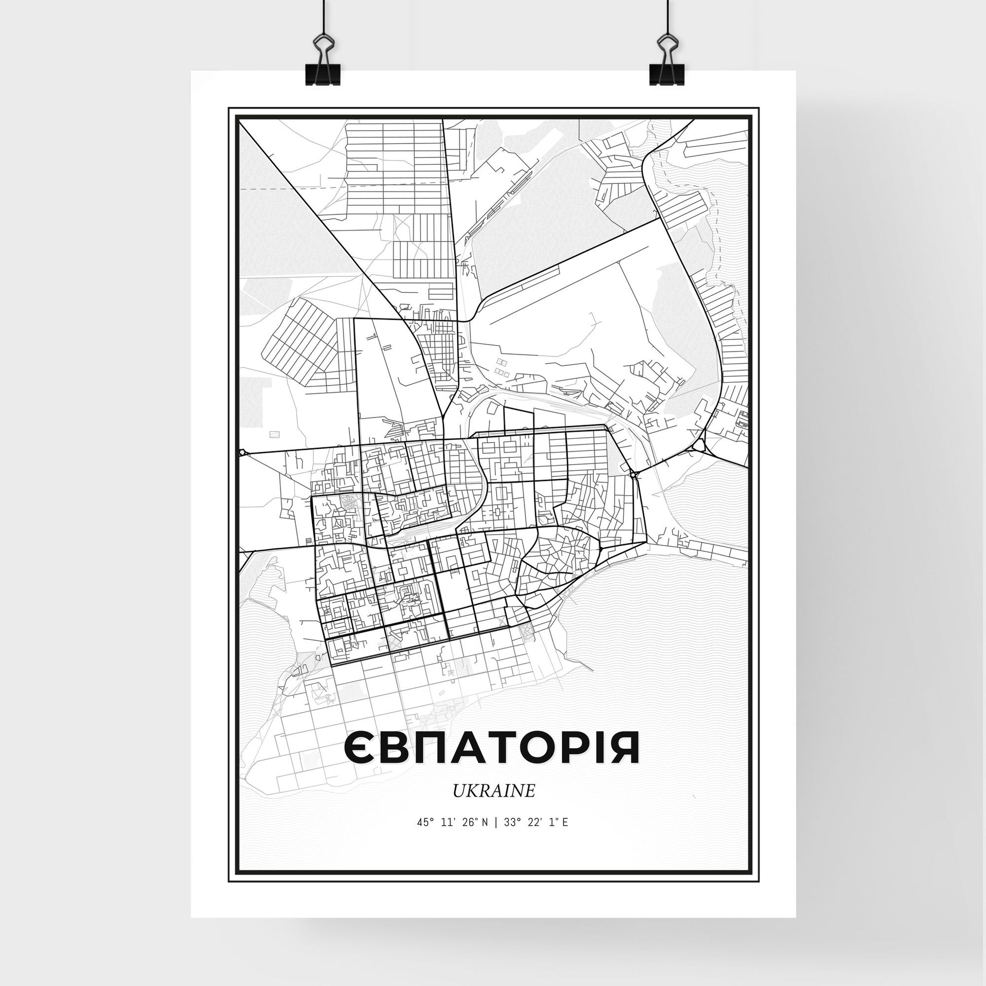 Yevpatoria Ukraine - Premium City Map Poster