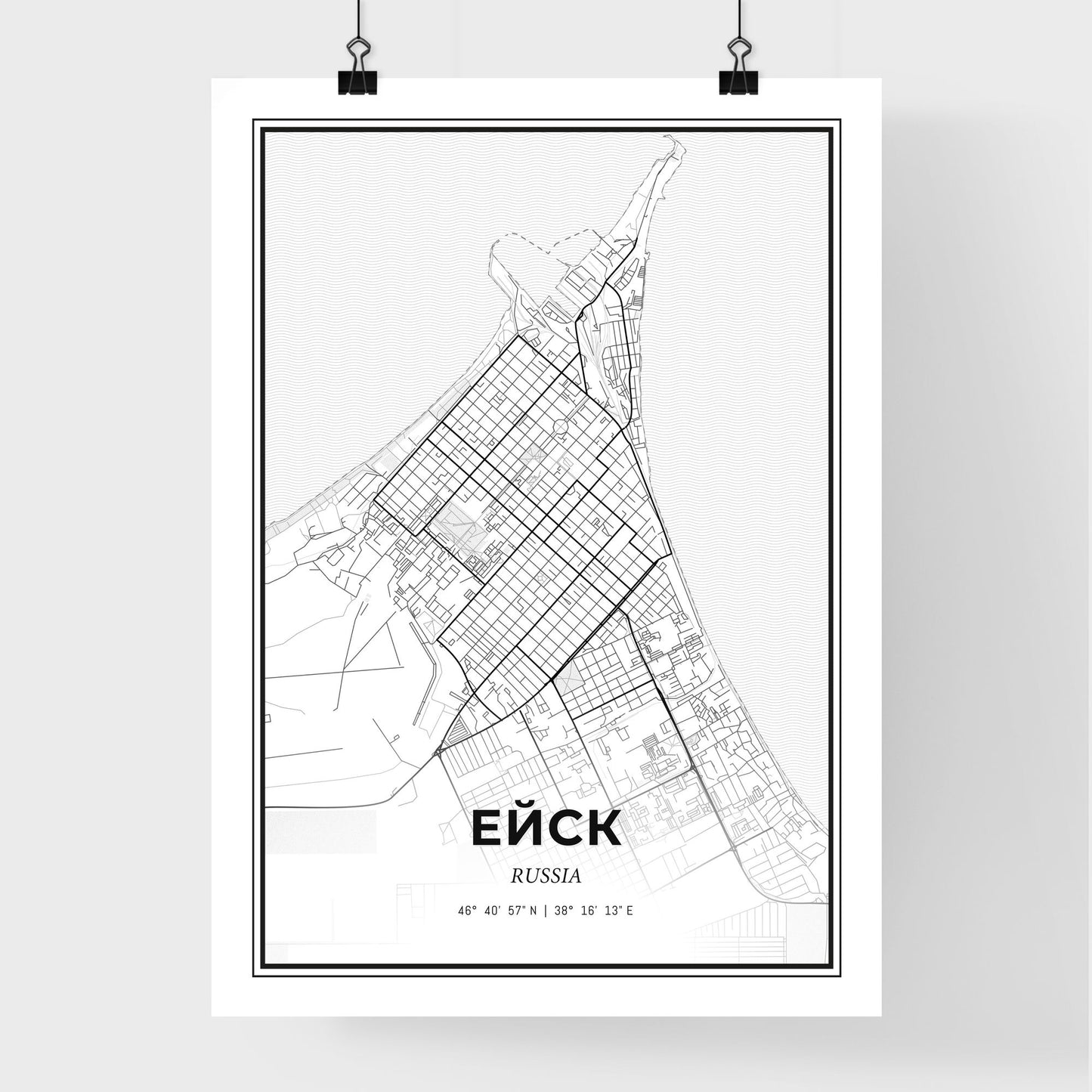 Yeysk Russia - Premium City Map Poster