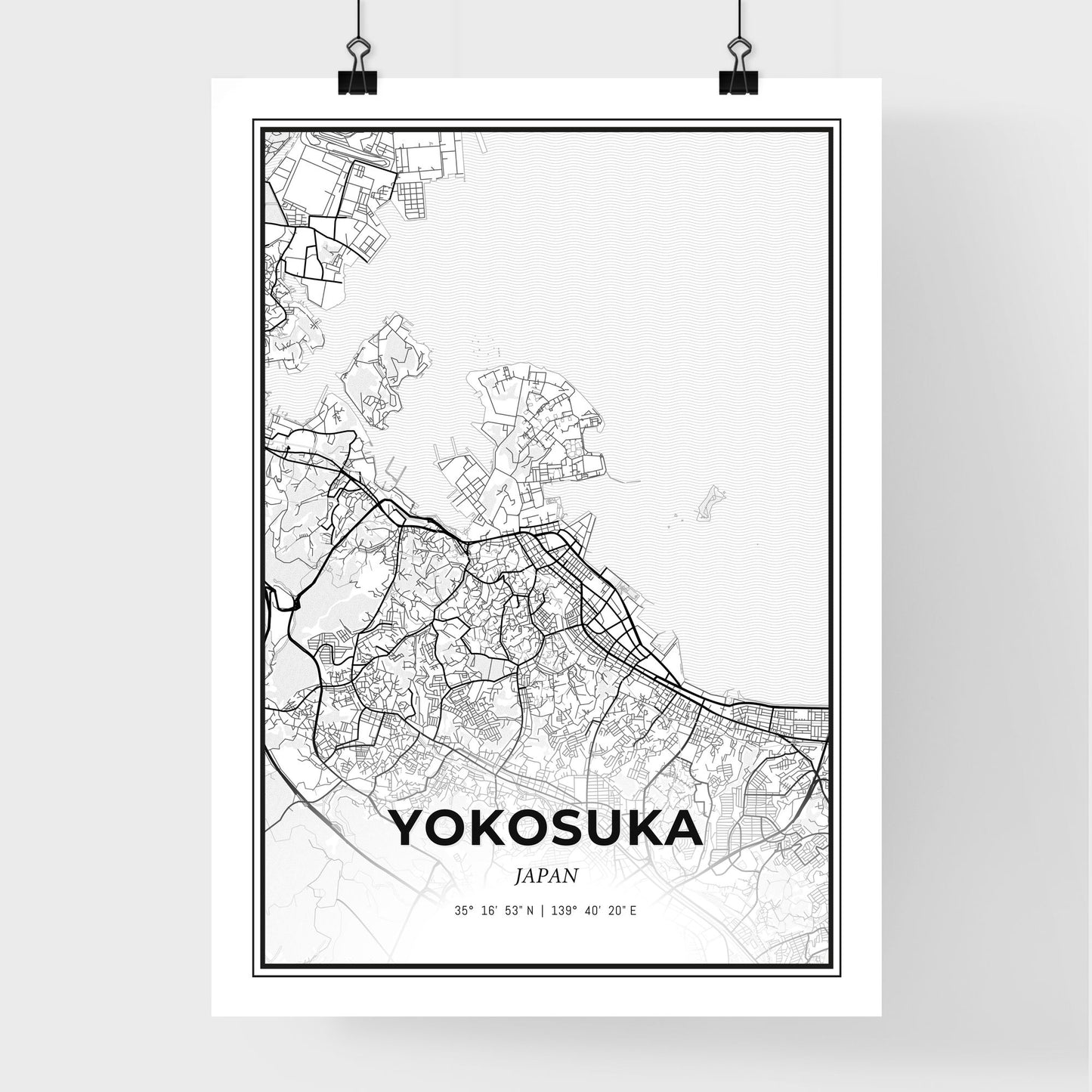 Yokosuka Japan - Premium City Map Poster