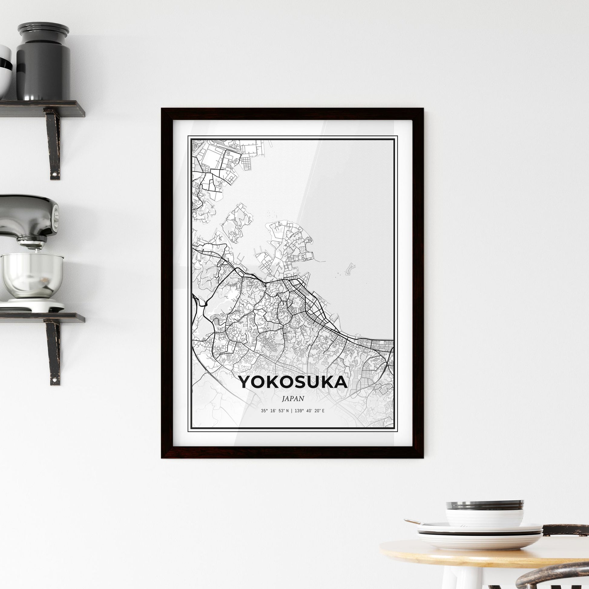 Yokosuka Japan - Minimal City Map