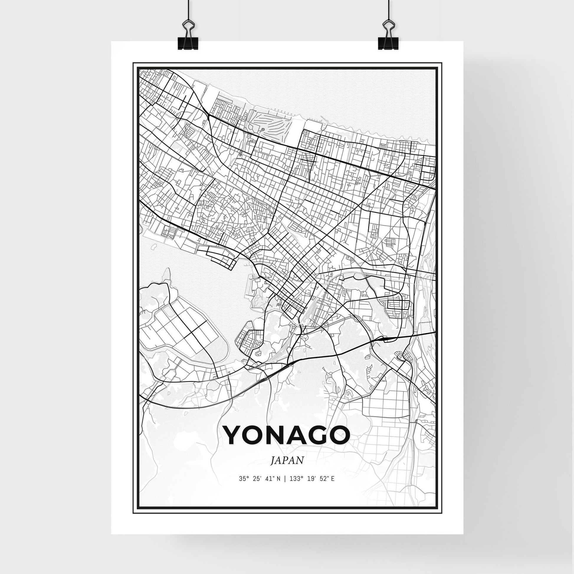 Yonago Japan - Premium City Map Poster