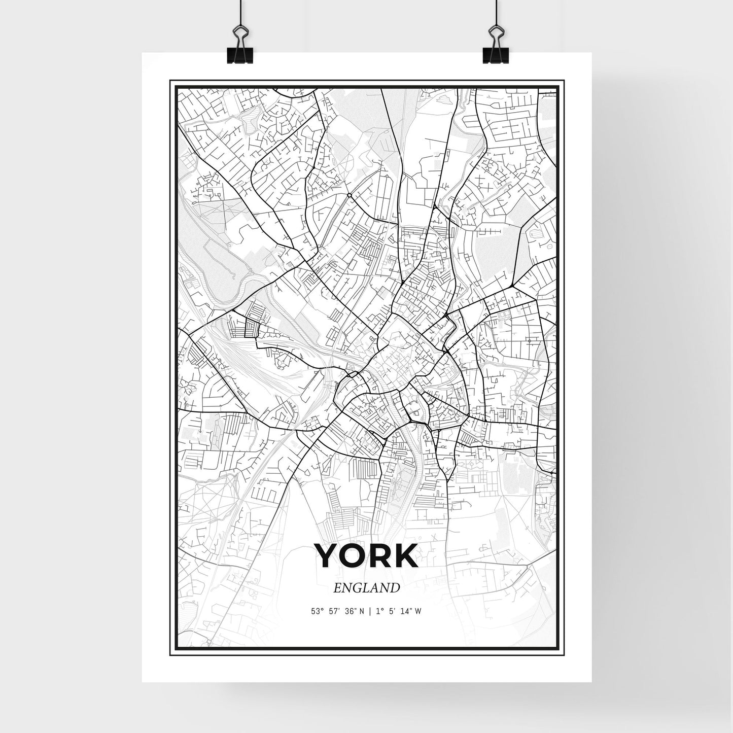 York England - Premium City Map Poster