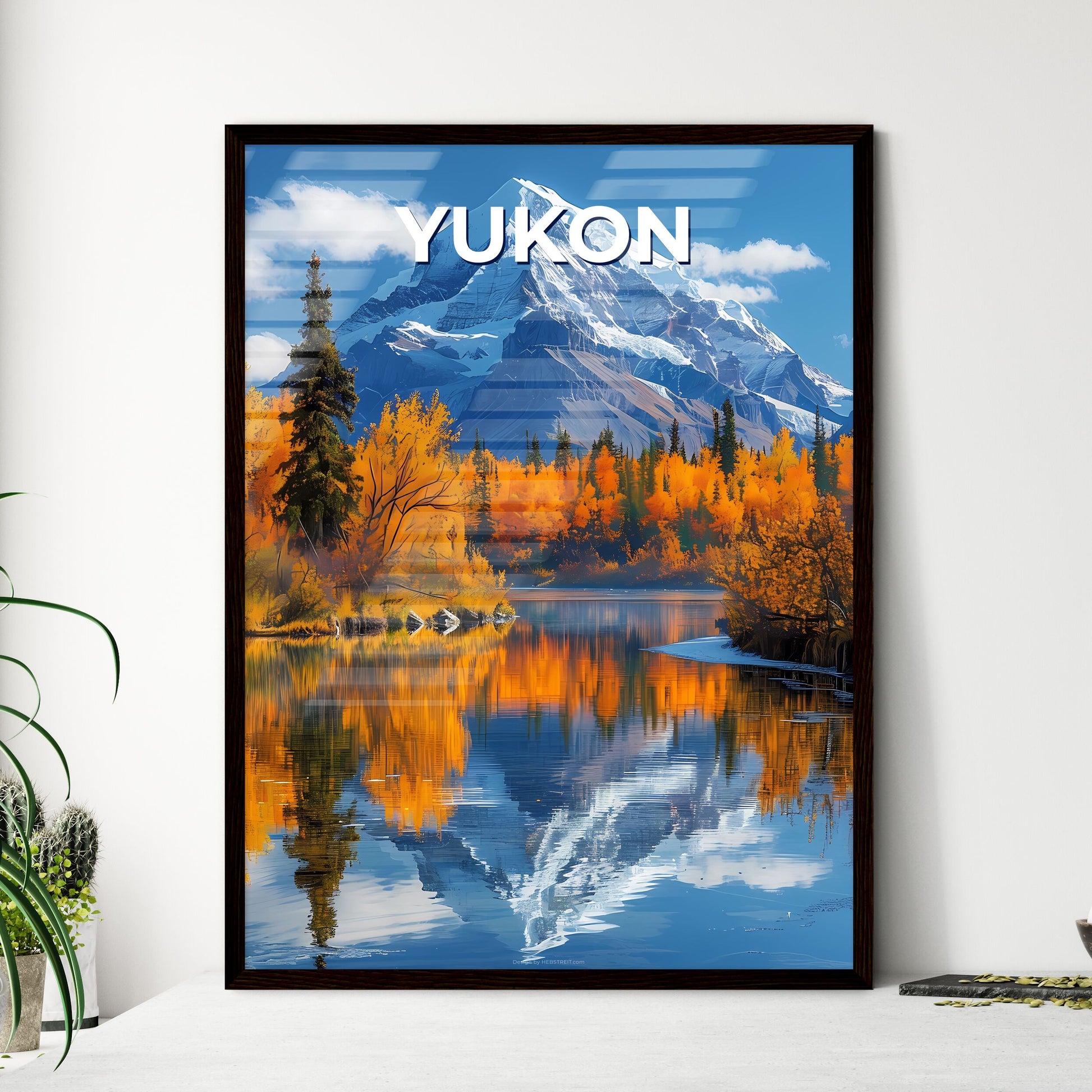 Vibrant Mountain Lake Art Painting Yukon Canada