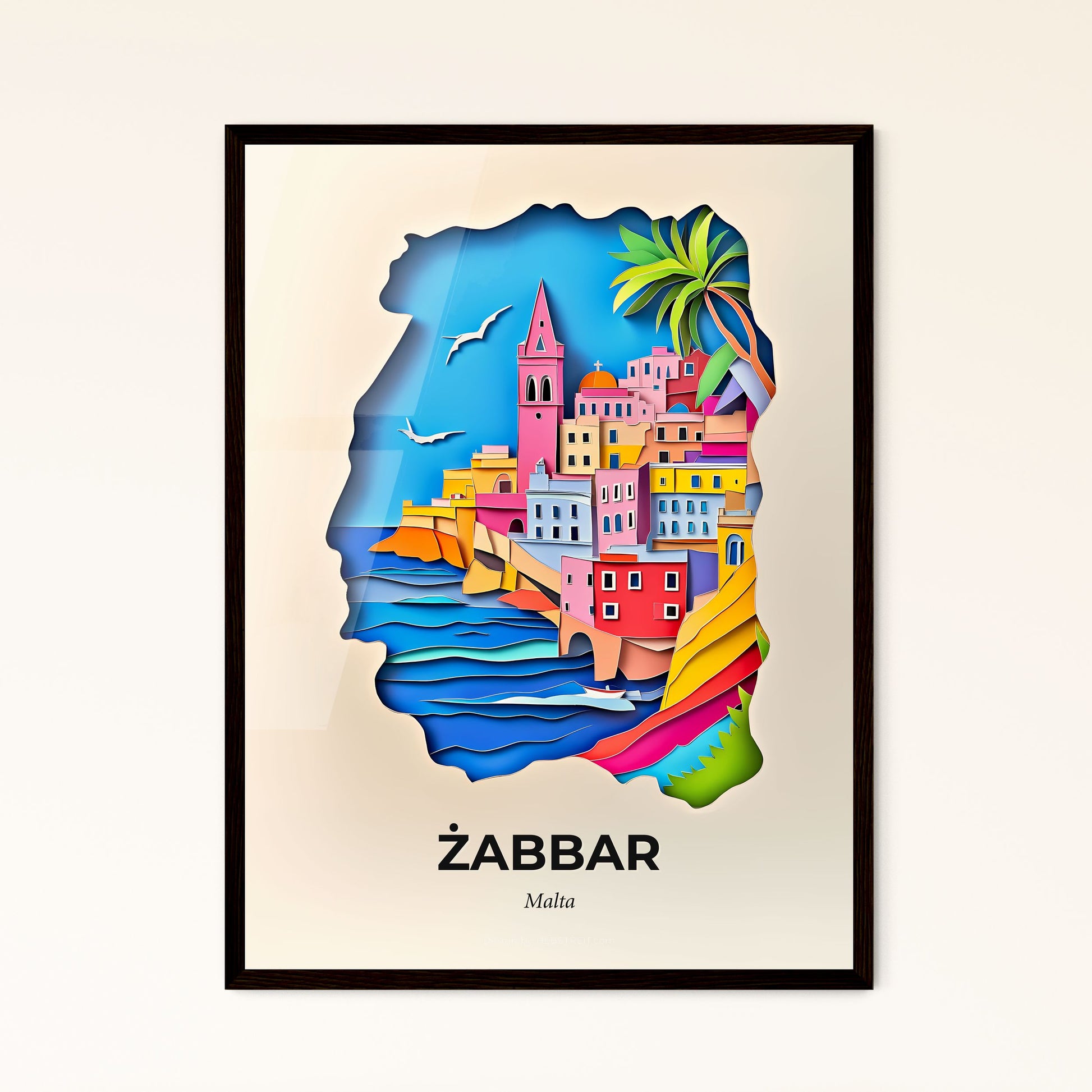 Vivid Żabbar, Malta - a paper cut of a city on the beach