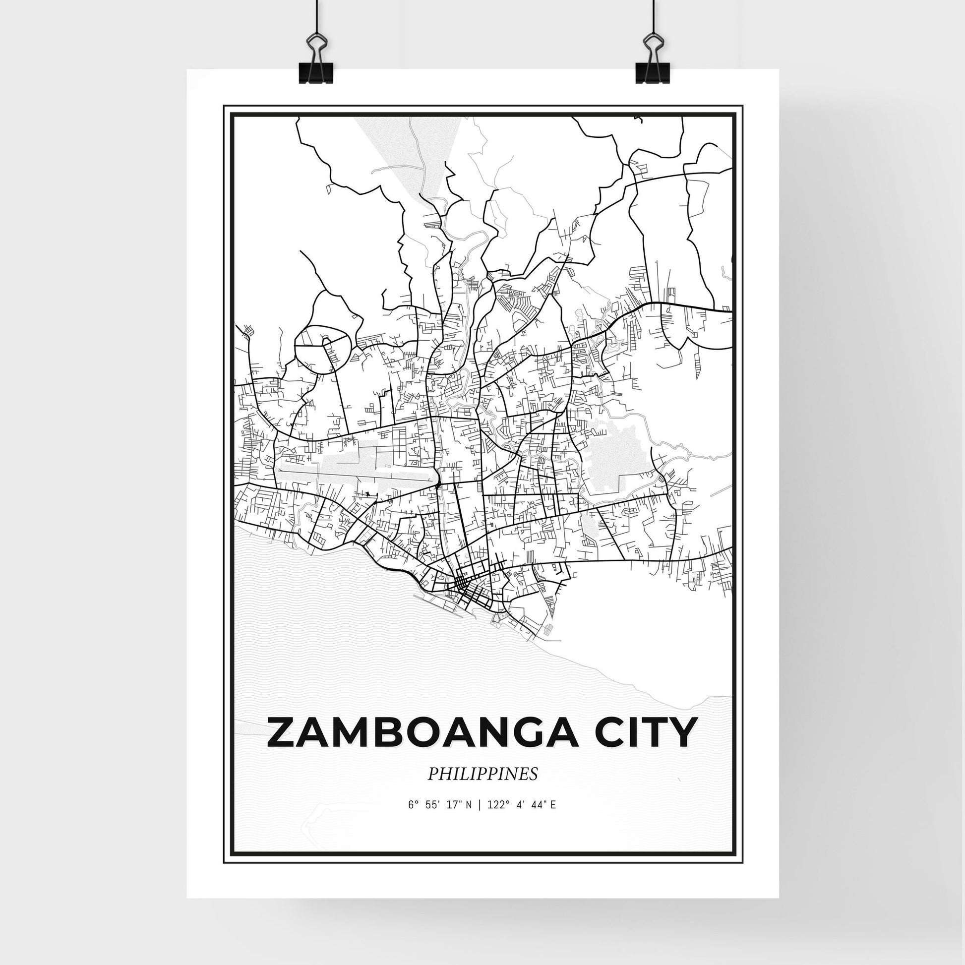 Zamboanga City Philippines - Premium City Map Poster