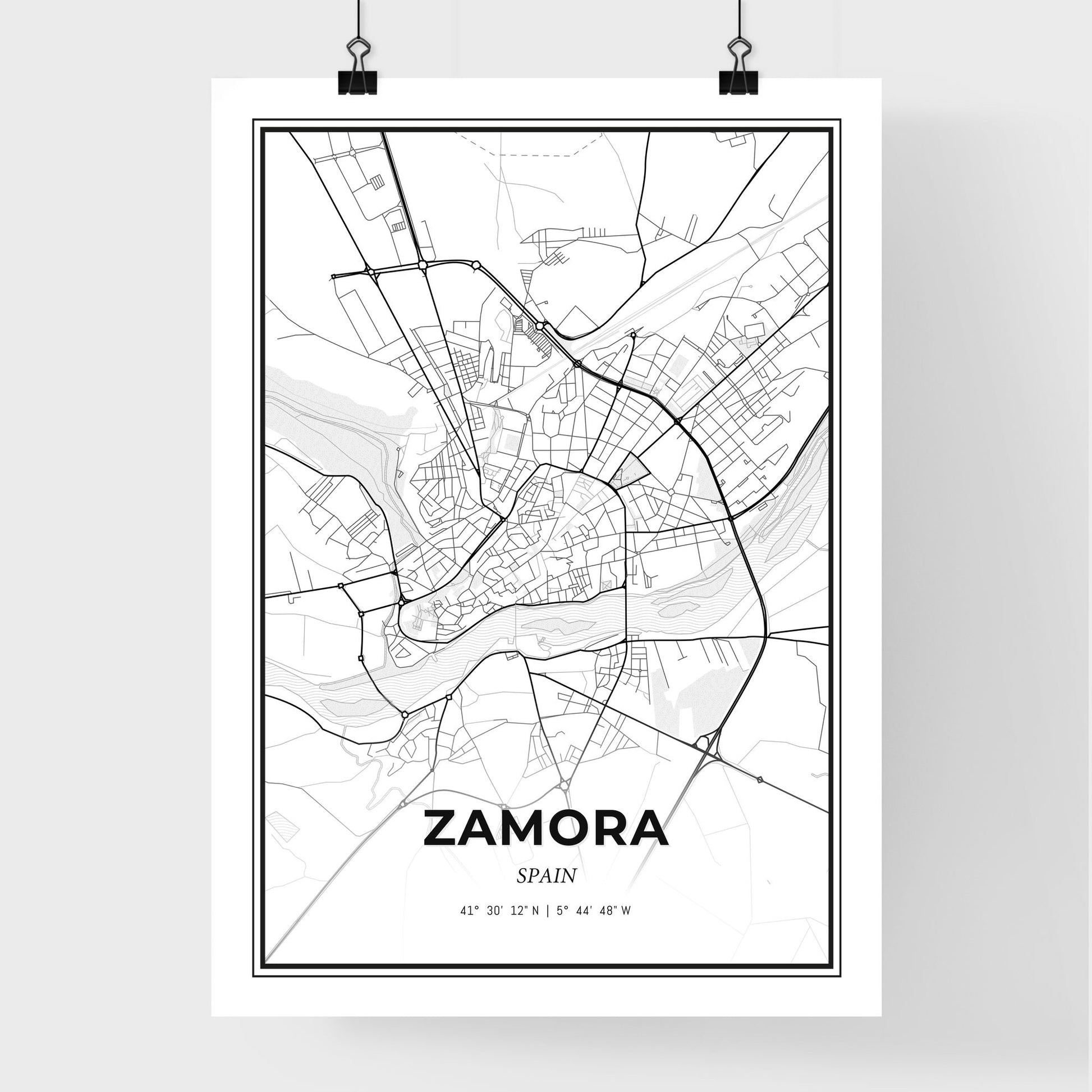 Zamora Spain - Premium City Map Poster