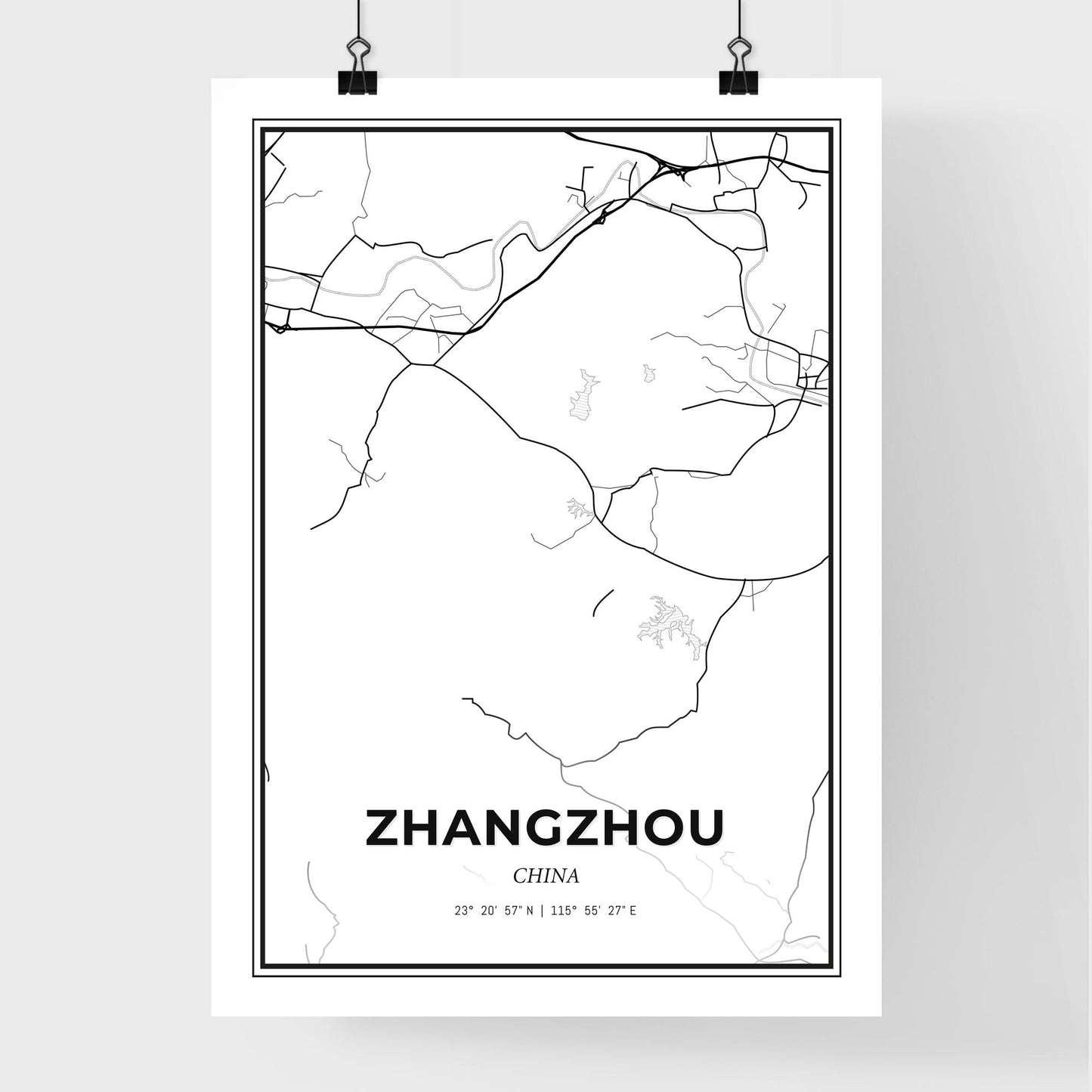 Zhangzhou China - Premium City Map Poster