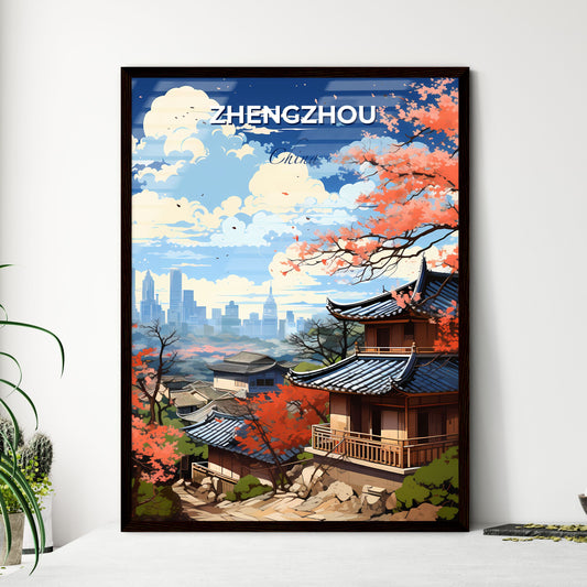 Zhengzhou Skyline Panorama Artistic Cityscape Painting Building Modern Urban City Default Title