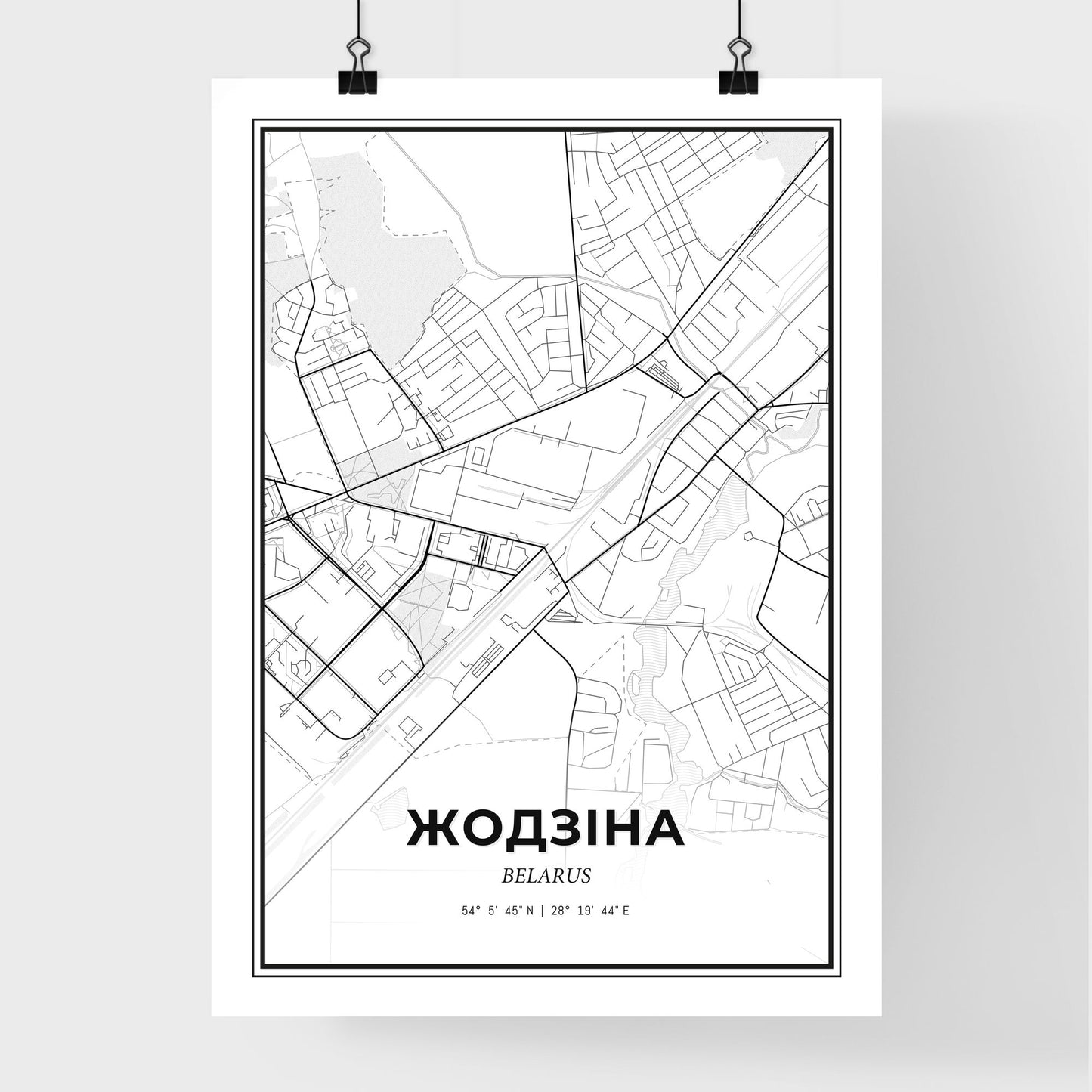 Zhodzina Belarus - Premium City Map Poster