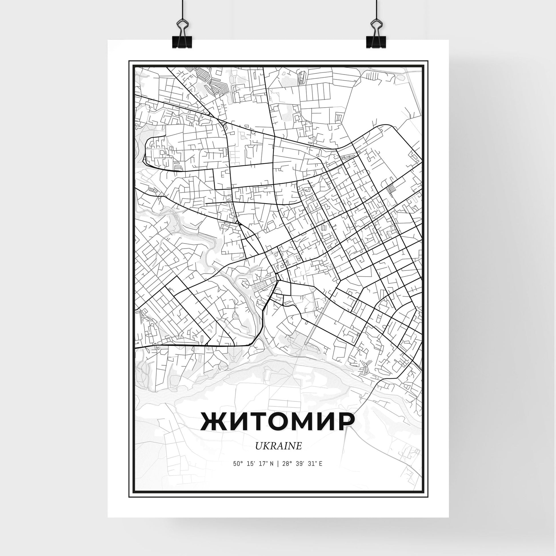 Zhytomyr Ukraine - Premium City Map Poster