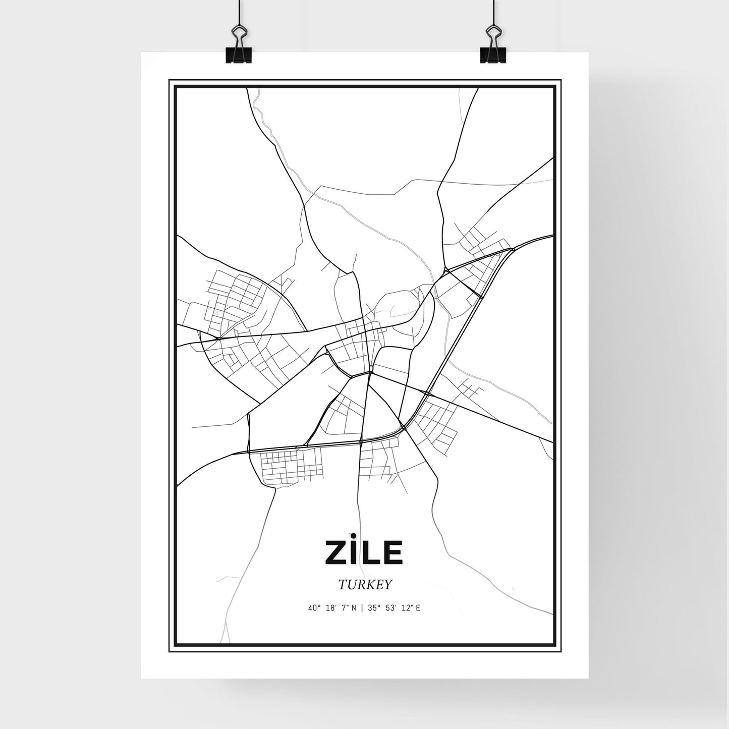 Zile Turkey - Premium City Map Poster