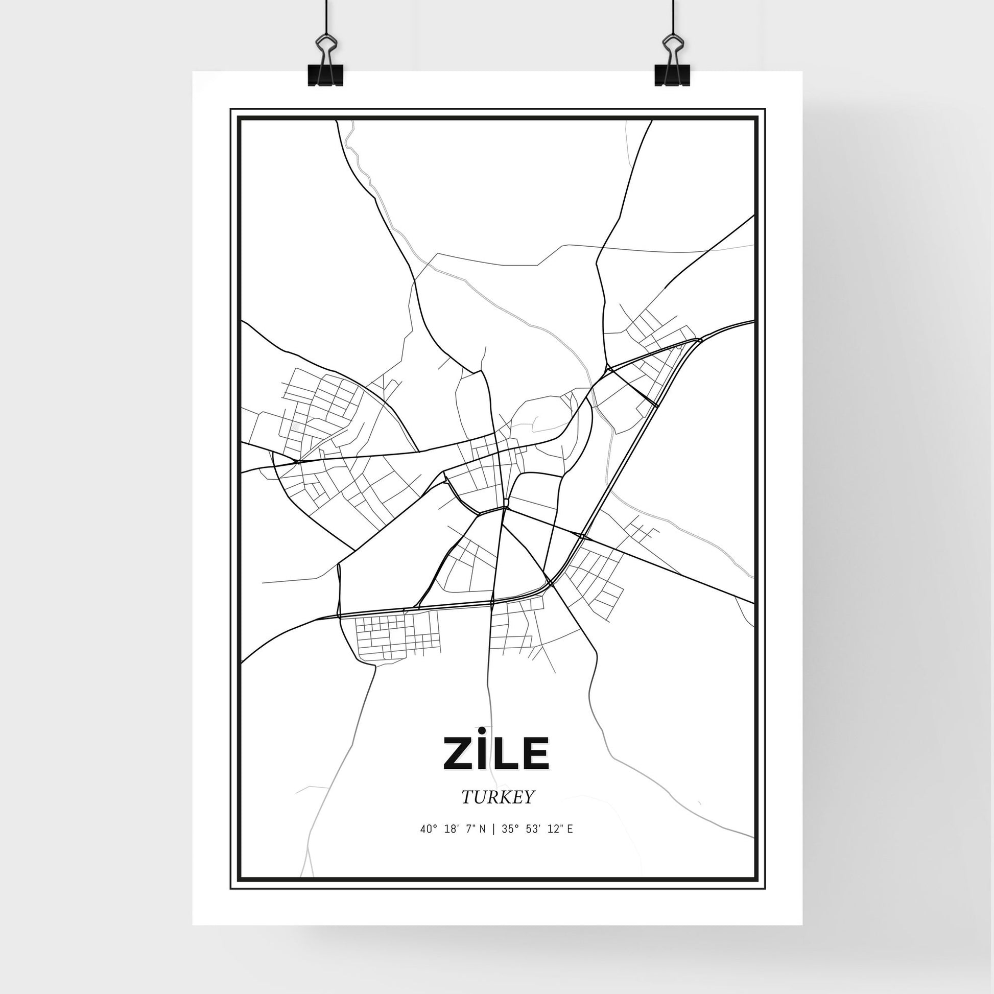 Zile Turkey - Premium City Map Poster