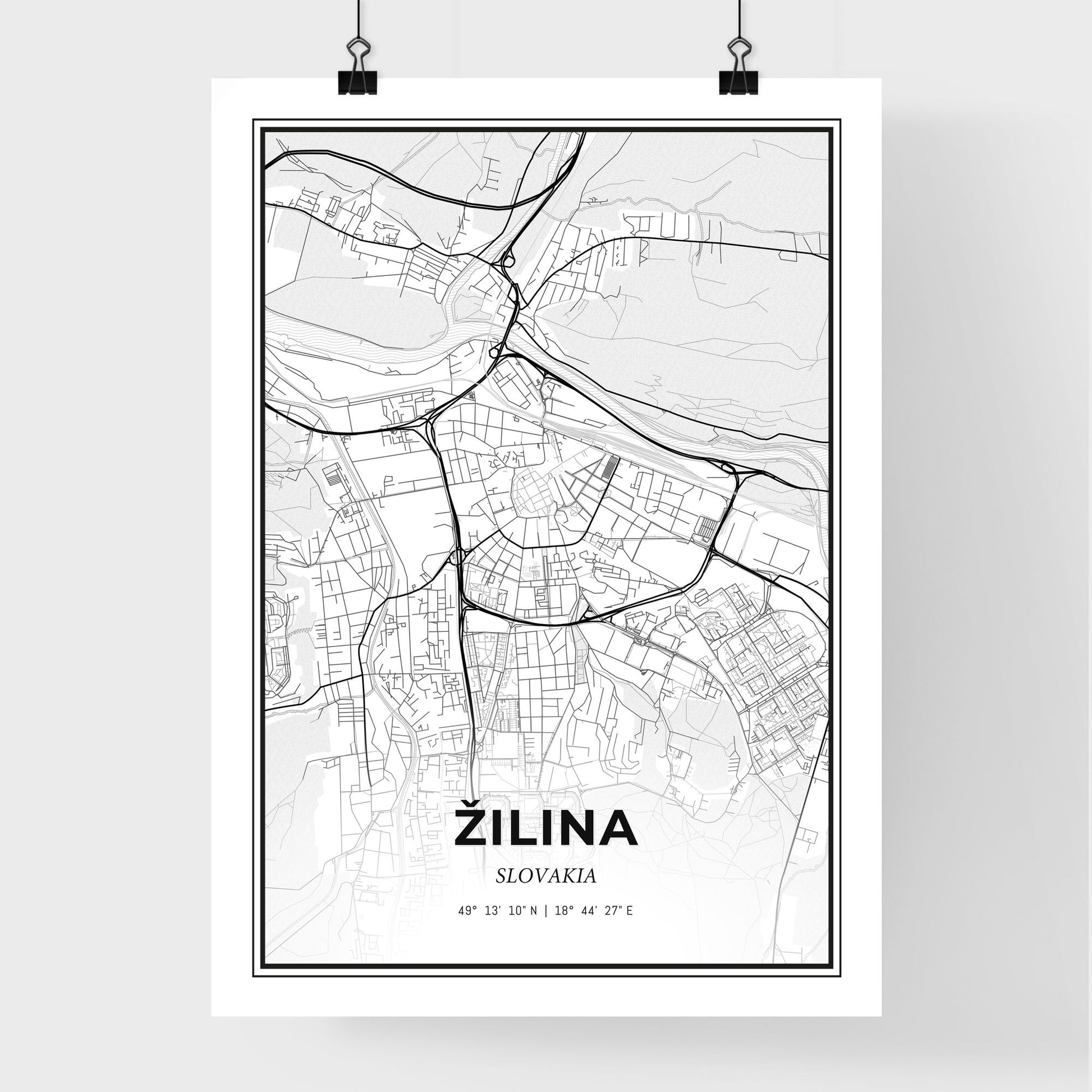 Žilina Slovakia - Premium City Map Poster