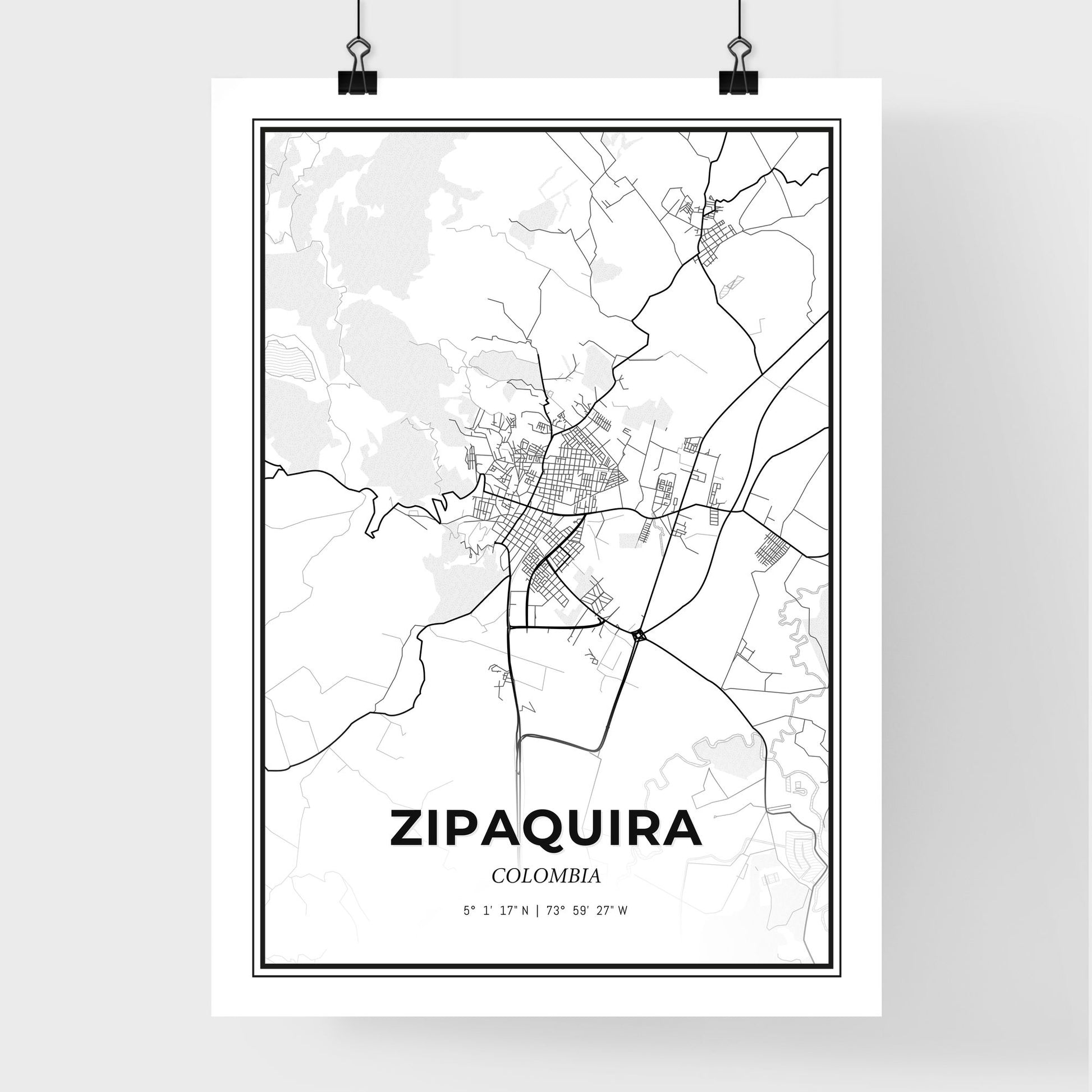 Zipaquira Colombia - Premium City Map Poster