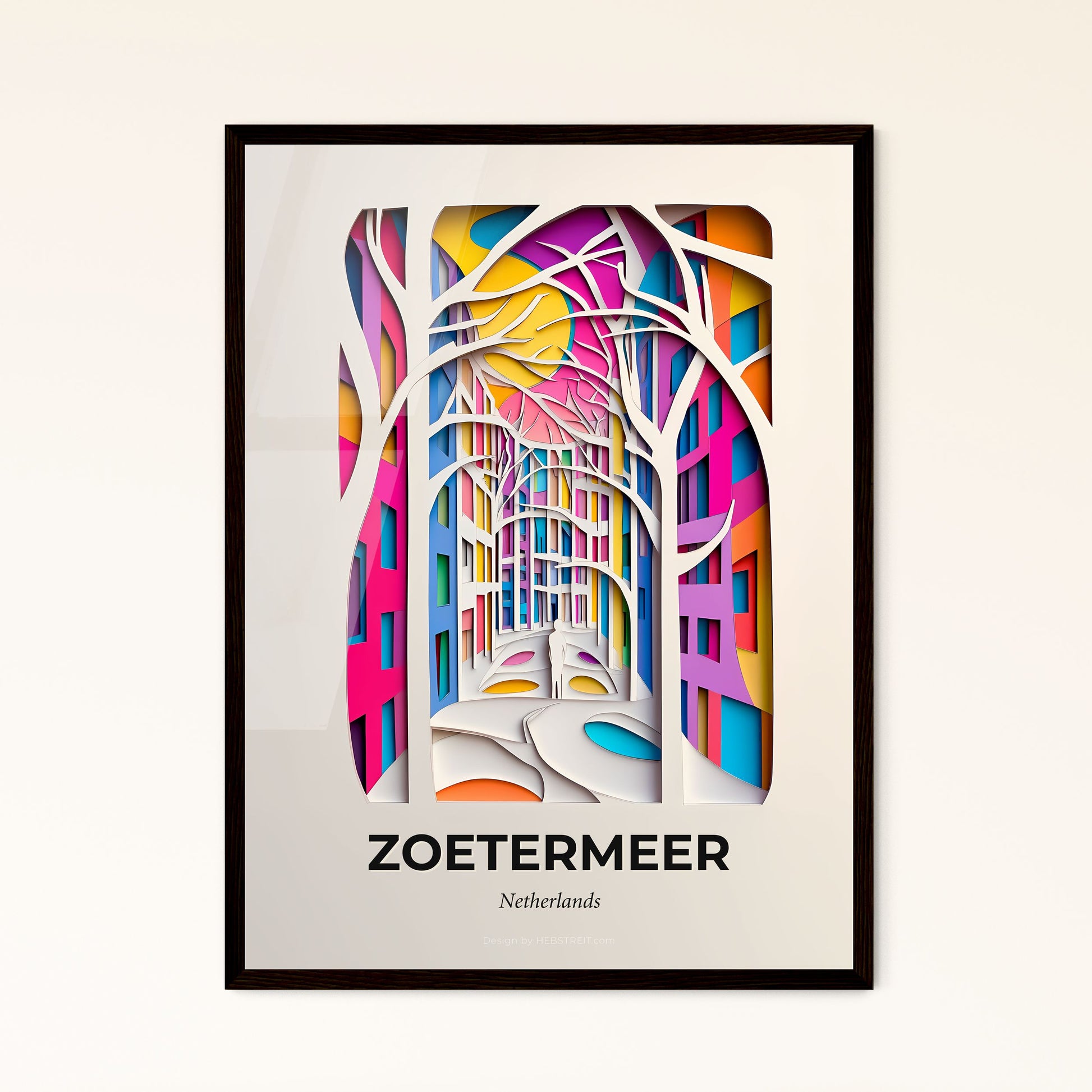 Vivid Zoetermeer, Netherlands - a paper cut of a city with a bridge