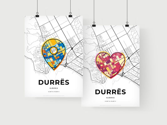 Durrës Albania art print for couples