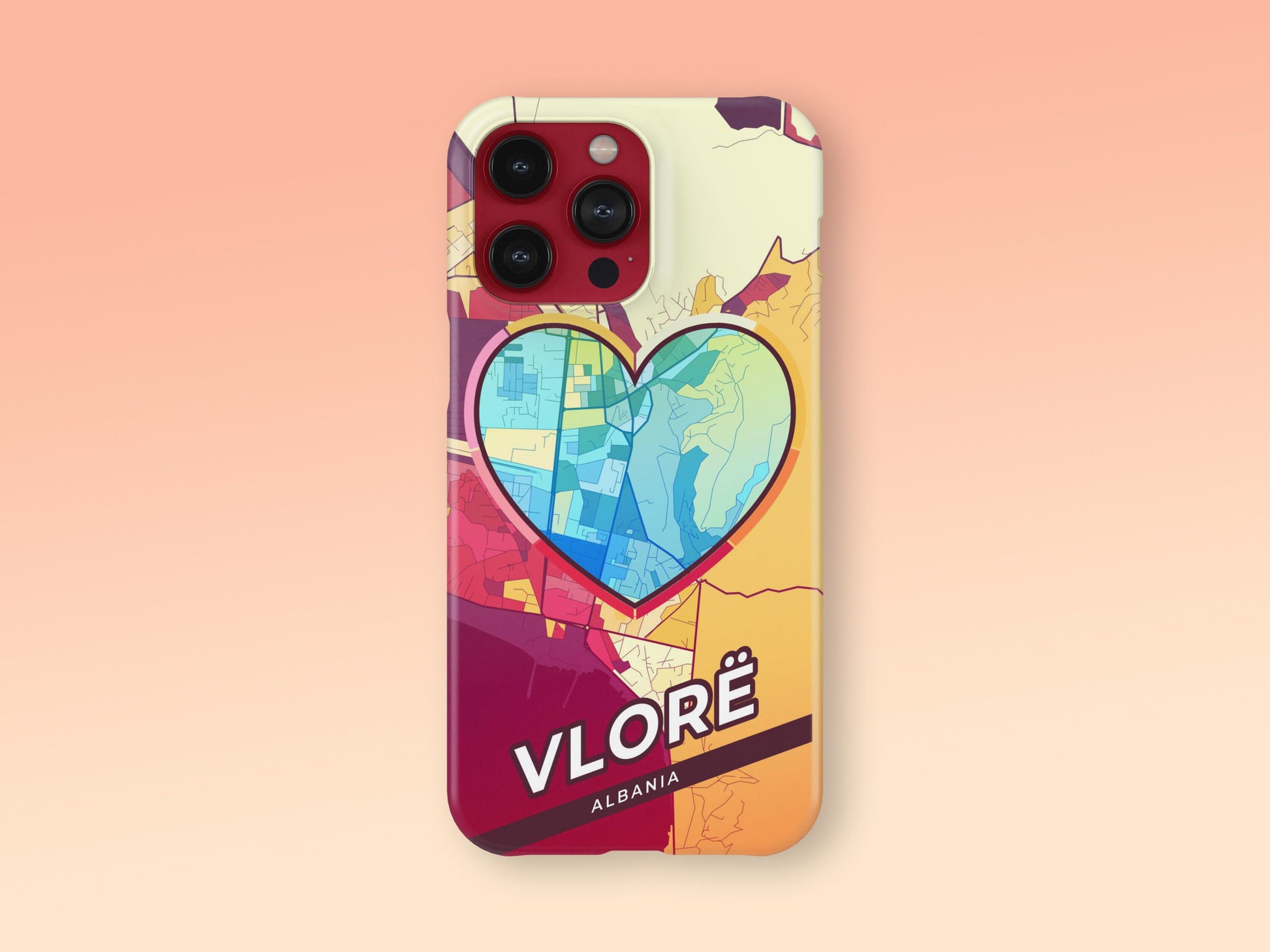 Vlorë Albania slim phone case with colorful icon 2