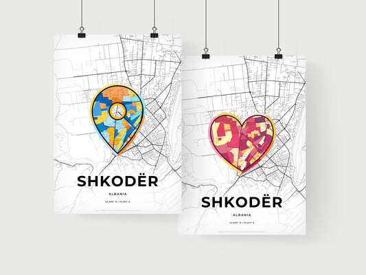 Shkodër Albania art print for couples
