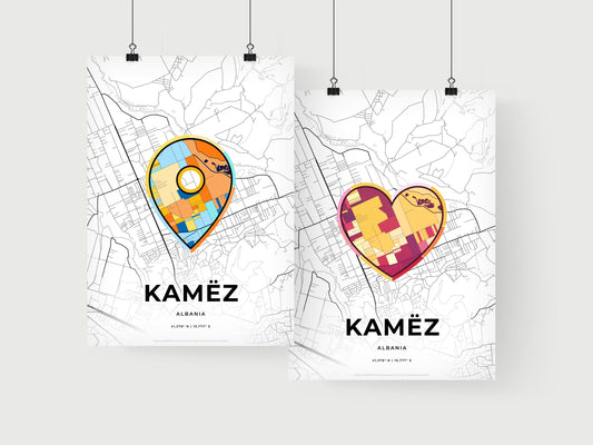 Kamëz Albania art print for couples