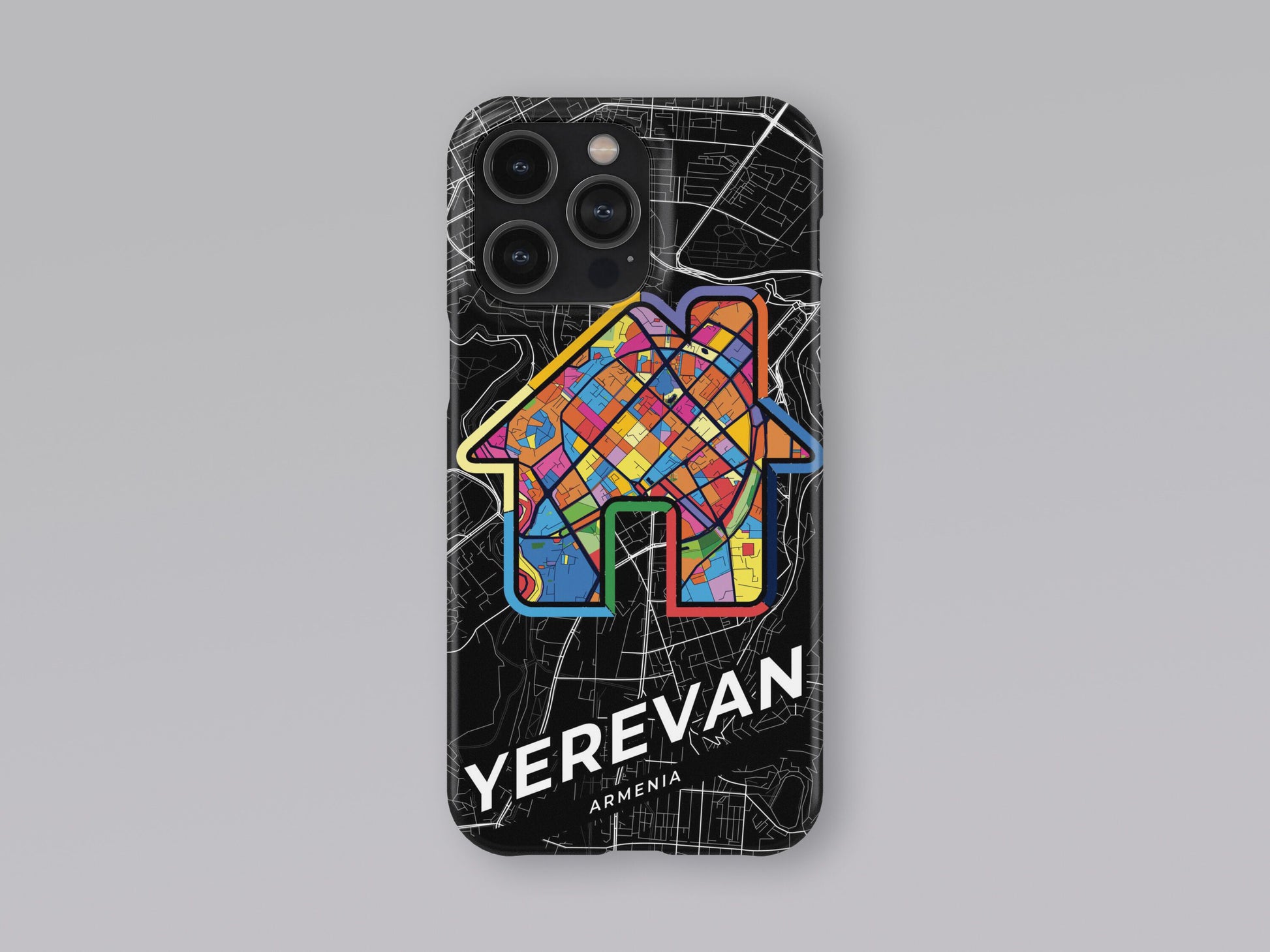 Yerevan Armenia slim phone case with colorful icon 3