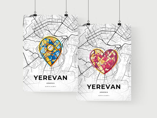 Yerevan Armenia art print for couples