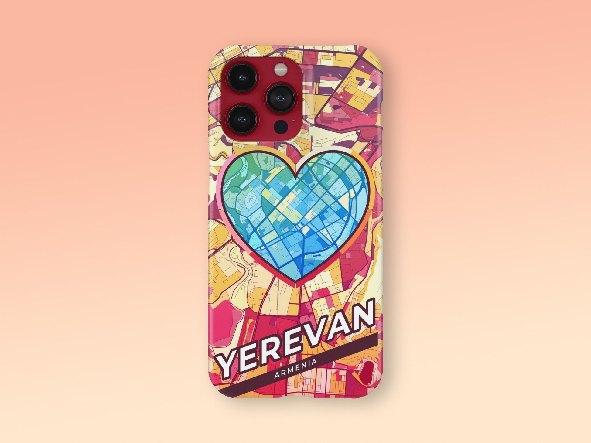 Yerevan Armenia slim phone case with colorful icon 2