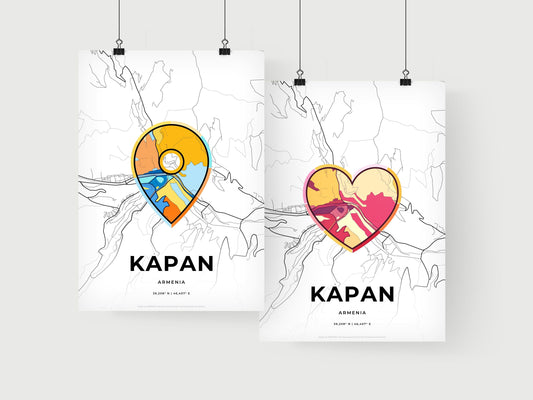Kapan Armenia art print for couples