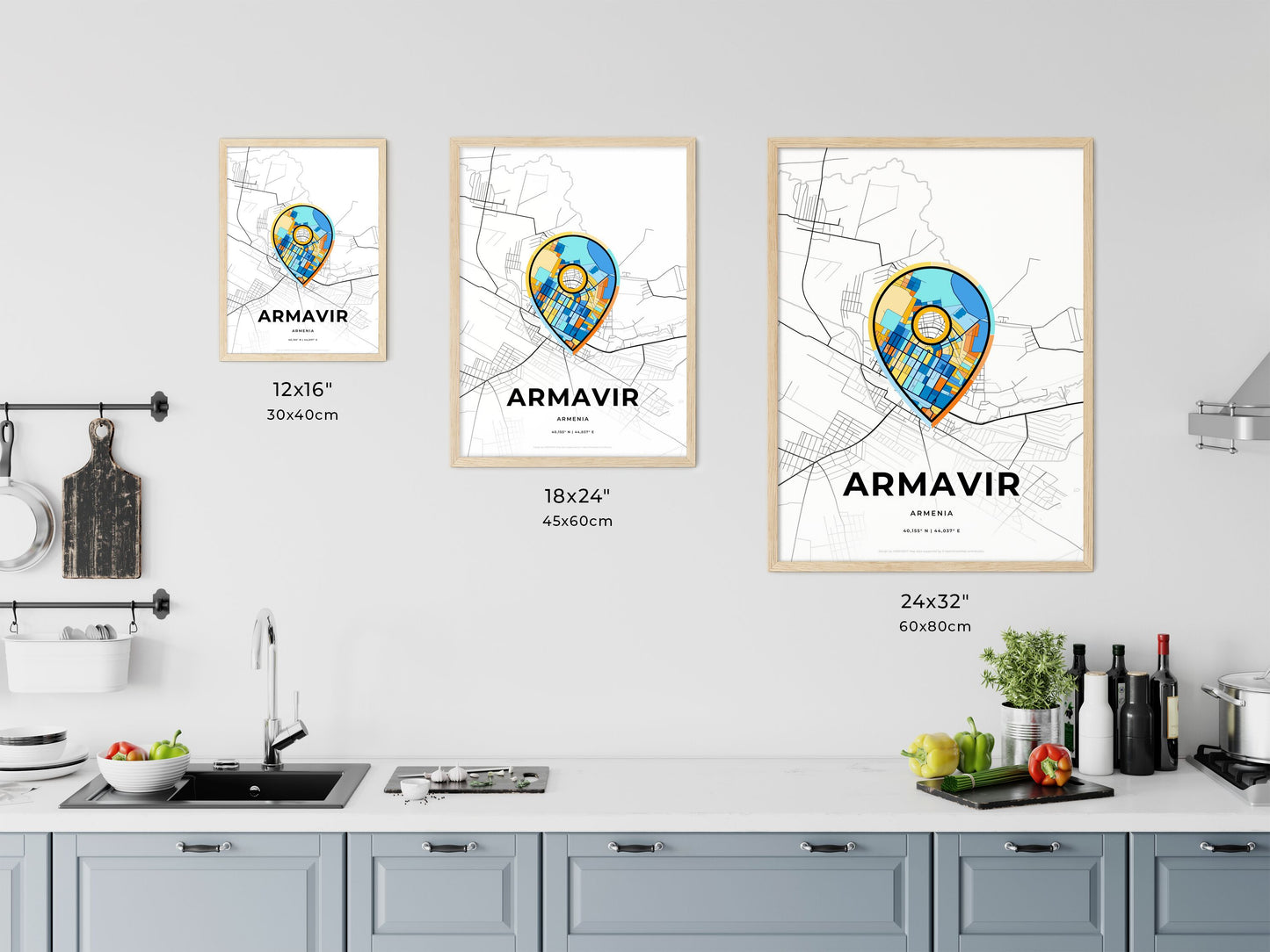 Armavir Armenia art map size chart