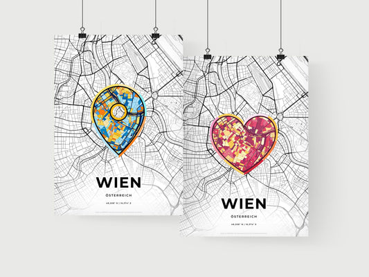 Vienna Austria art print for couples