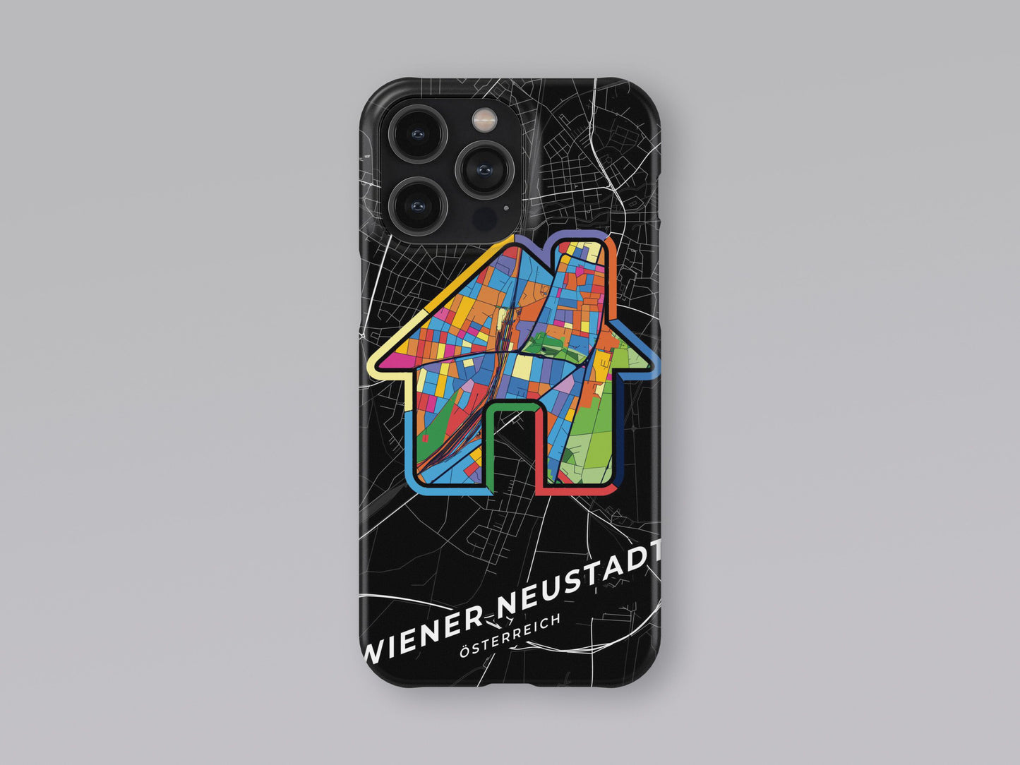 Wiener Neustadt Österreich slim phone case with colorful icon. Birthday, wedding or housewarming gift. Couple match cases. 3