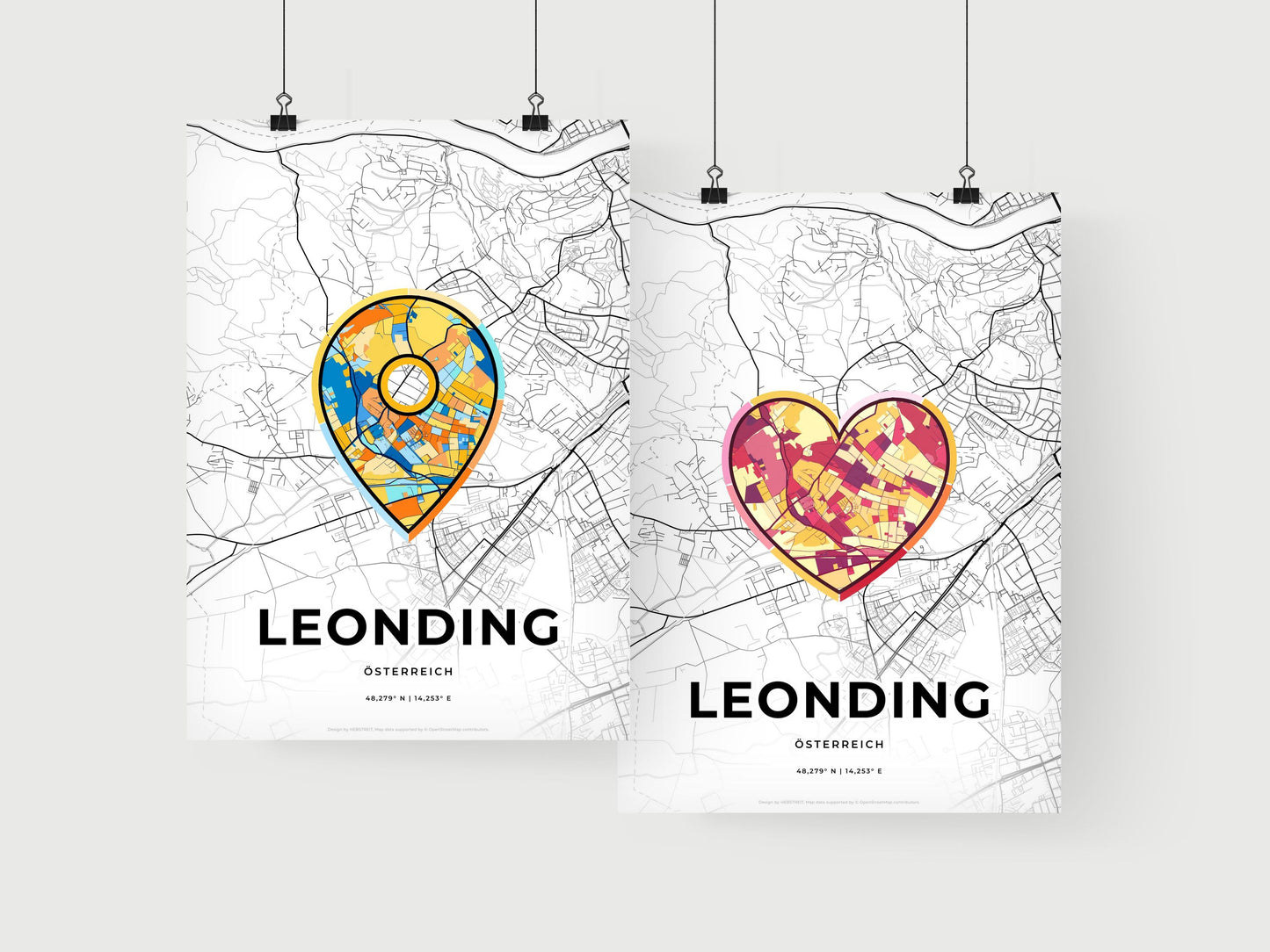Leonding Austria art print for couples