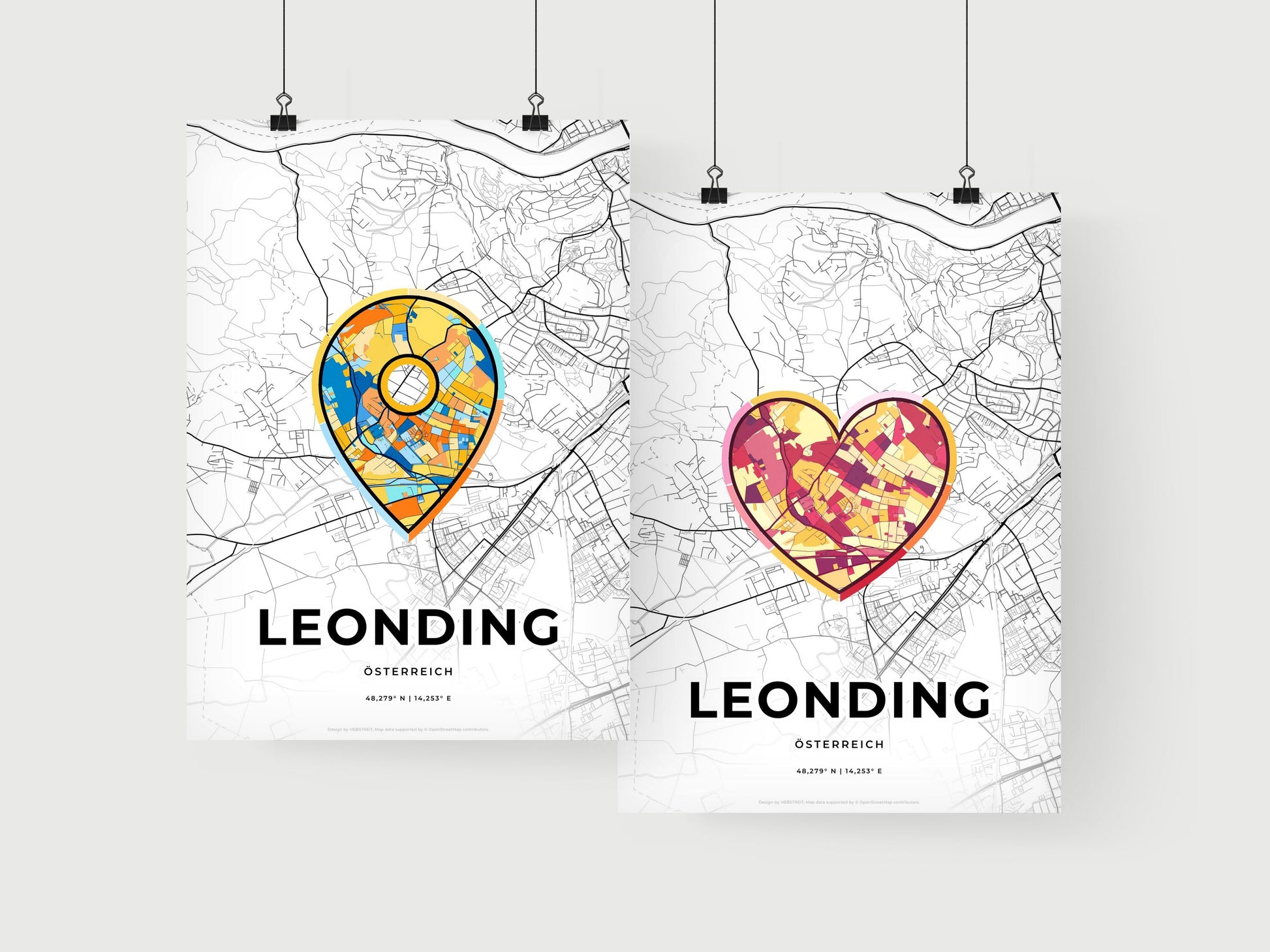 Leonding Austria art print for couples