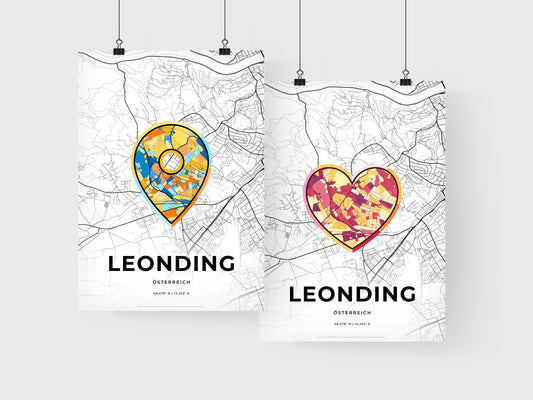 Leonding Austria art print for couples