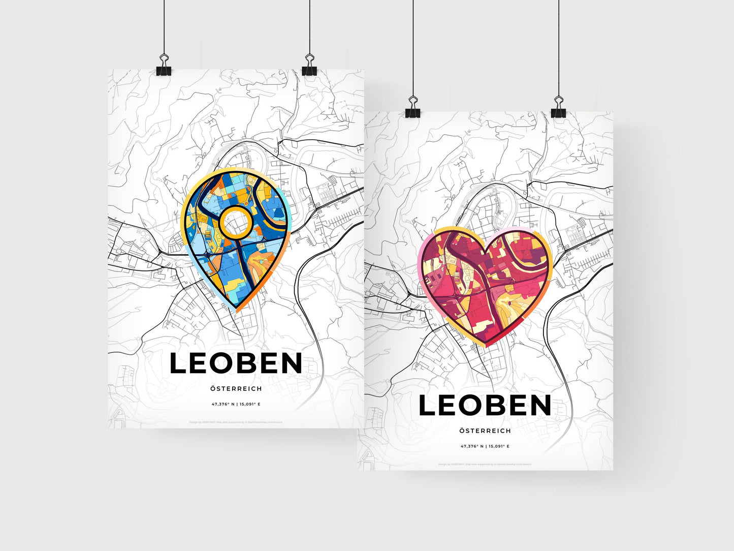 Leoben Austria art print for couples