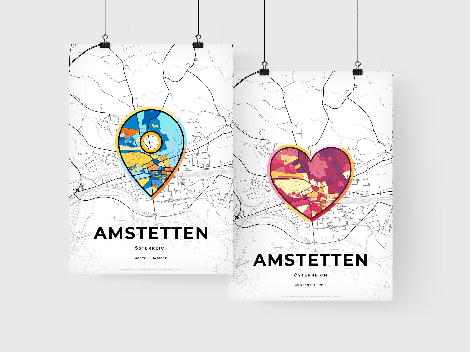 Amstetten Austria art print for couples