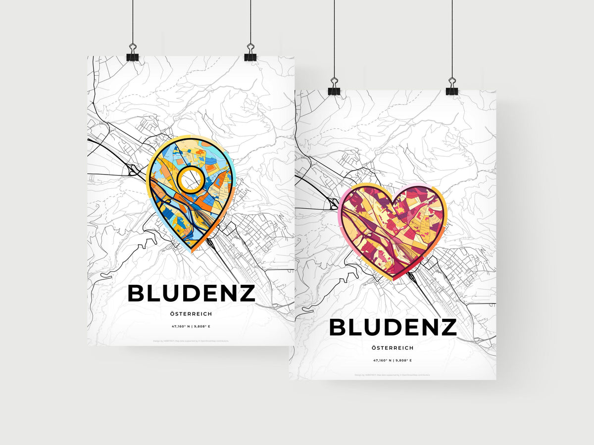 Bludenz Austria art print for couples