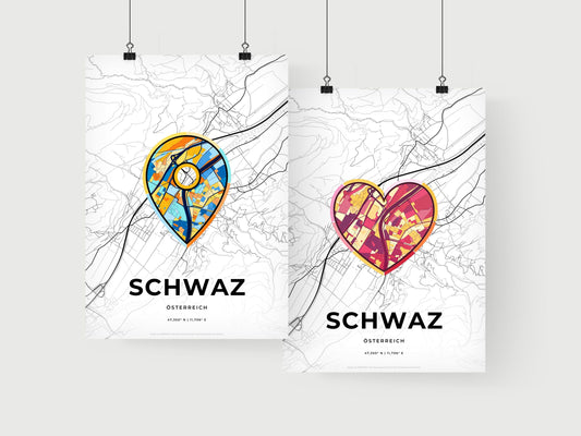 Schwaz Austria art print for couples