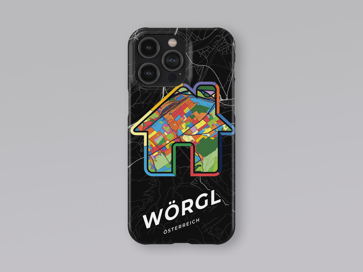 Wörgl Österreich slim phone case with colorful icon 3