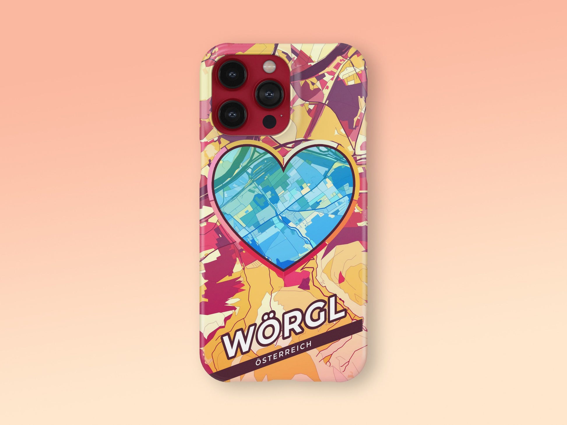Wörgl Österreich slim phone case with colorful icon 2
